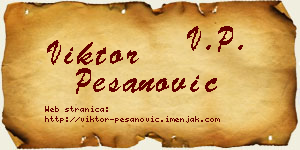 Viktor Pešanović vizit kartica
